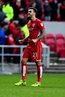 Bristol City V Rotherham United Prints: Marlon Pack's Euphoria: Bristol City Claims Victory Over Rotherham United
