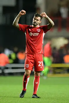 Bristol City V Leeds United Prints: Marlon Pack's Euphoric Moment: Bristol City's Victory Over Leeds United (September 2016)