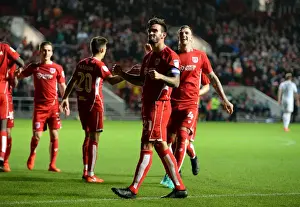 Marlon Pack's Goal Celebration: Bristol City vs Leeds United, Sky Bet Championship (September 2016)