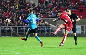 Images Dated 7th January 2017: Marlon Pack's Shot: Bristol City vs Fleetwood Town in FA Cup Third Round