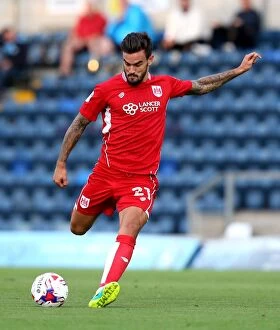 Images Dated 9th August 2016: Marlon Pack's Shot at Goal: Wycombe Wanderers vs. Bristol City, EFL League Cup