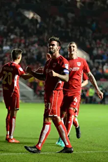Bristol City V Leeds United Prints: Marlon Pack's Thrilling Sky Bet Championship Goal Celebration: A Moment to Remember at Ashton Gate (September 2016)