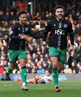 Craven Cottage Prints: Maron Pack and Bobby Reid Celebrate Equalizing Goal for Bristol City at Craven Cottage (Fulham v Bristol City)