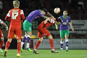 Leyton Orient V Bristol City Prints: Maron Pack of Bristol City and David Mooney of Leyton Orient Battle for Aerial Supremacy in Sky Bet League One Clash