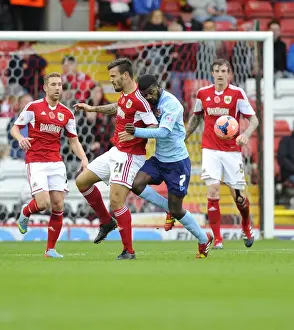Bristol City V Dagenham And Redbridge Prints: Maron Pack Fouled by Medy Elito in FA Cup Match: Bristol City vs Dagenham and Redbridge