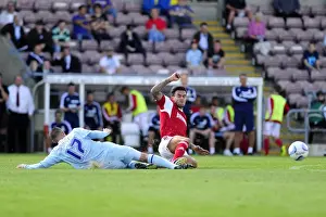 Coventry City V Bristol City Prints: Maron Pack vs. Billy Daniels: Intense Rivalry in Coventry vs. Bristol City Football Clash