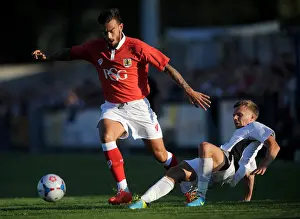 Weston V Bristol City Prints: Maron Pack vs Joe McClennan: A Tense Pre-Season Clash at Woodspring Stadium