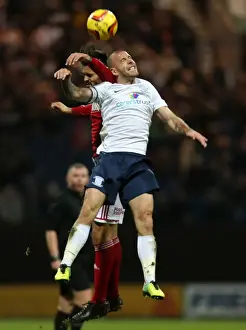 Preston North End V Bristol City Prints: Maron Pack vs. Keith Keane: Intense Rivalry on the Football Field - Preston North End vs