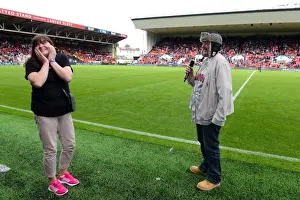 Bristol City V Newcastle United Prints: Marriage Proposal at Ashton Gate: A Romantic Moment during Bristol City vs