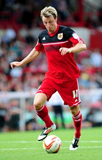 Framed Print : Martyn Woolford in Action: Bristol City vs. Cardiff City, Championship Match, 2012 - Ashton Gate Stadium