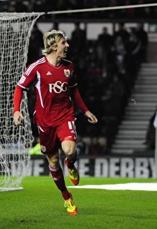 Derby County v Bristol City Collection: Martyn Woolford Scores: Championship Showdown - Derby County vs. Bristol City (10th December 2011)