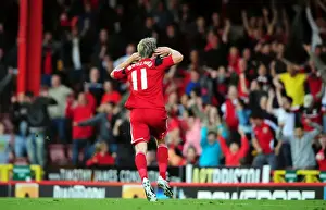 Bristol City V Crystal Palace Prints: Martyn Woolford's Thrilling Goal Celebration: Bristol City vs Crystal Palace