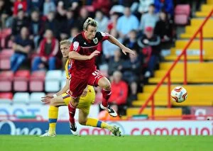Images Dated 21st August 2012: Martyn Woolford's Thrilling Half-Pitch Goal: Bristol City vs Crystal Palace, 2012 Championship Match