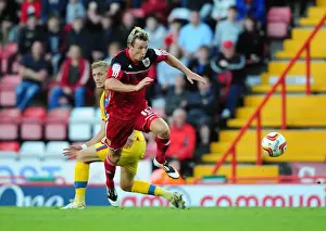 Bristol City V Crystal Palace Prints: Martyn Woolford's Thrilling Half-Pitch Goal: Bristol City vs Crystal Palace