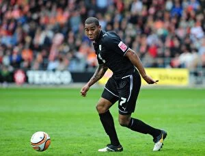 Images Dated 2nd May 2010: Marvin Elliott in Action: Blackpool vs. Bristol City, Championship 2010