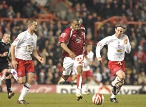 Images Dated 19th February 2008: Marvin Elliott in Action: Bristol City vs Crystal Palace