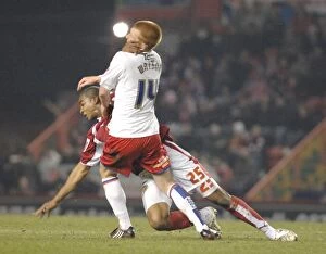 Images Dated 19th February 2008: Marvin Elliott in Action: Bristol City vs Crystal Palace