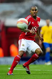 Bristol City V Southampton Prints: Marvin Elliott in Action: Bristol City vs Southampton
