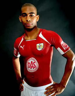 Marvin Elliott Prints: Marvin Elliott: A Beacon of Determination - Portrait from the 08-09 Bristol City Football Club Season