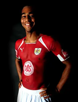 Marvin Elliott Prints: Marvin Elliott: A Beacon of Determination - Portrait from Bristol City Football Club's 08-09 Season