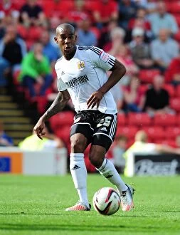 Images Dated 1st September 2012: Marvin Elliott of Bristol City in Action at Barnsley's Oakwell Stadium, Championship Match