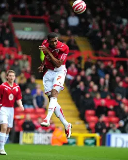 Framed Print : Marvin Elliott of Bristol City in Action Against Nottingham Forest, Championship Match, April 3, 2010, Ashton Gate Stadium Framed Print : Marvin Elliott of Bristol City in Action Against Nottingham Forest, Championship Match, April 3, 2010, Ashton Gate Stadium