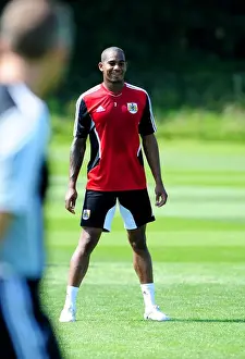 Marvin Elliott of Bristol City in Pre-Season Training Focus