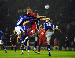 Images Dated 18th February 2011: Marvin Elliott Scores: Leicester City vs. Bristol City - Championship Match, 18/02/2011