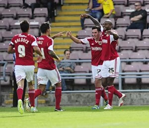 Images Dated 11th August 2013: Marvin Elliott Scores the Winning Goal for Bristol City against Coventry