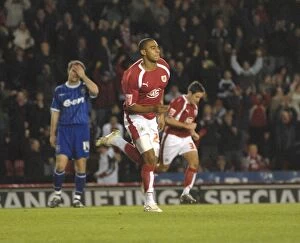 Images Dated 5th December 2007: Marvin Elliott: Thrilling Moment at Bristol City vs Ipswich Town