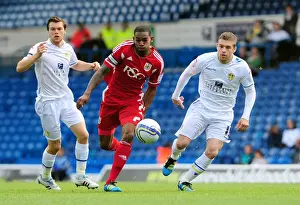 Leeds United V Bristol City Prints: Marvin Elliott vs. Adam Clayton: Battle for the Ball in Leeds United vs