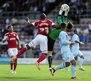 Coventry City V Bristol City Prints: Marvin Elliott vs Joe Murphy Clash: Coventry vs Bristol City Football Rivalry