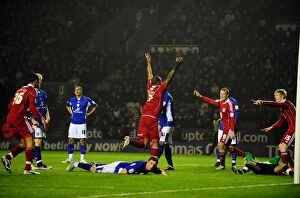Images Dated 18th February 2011: Marvin Elliott's Dramatic Equalizer: Leicester City vs. Bristol City