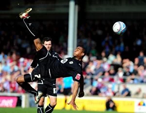 Images Dated 17th April 2010: Marvin Elliott's Epic Volley: A Championship Moment at Glanford Park, 2010