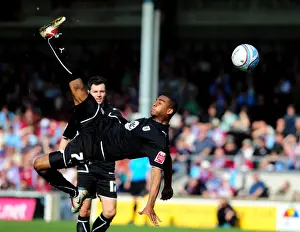 Scunthorpe Utd V Bristol City Prints: Marvin Elliott's Epic Volley: A Championship Moment at Glanford Park, 2010