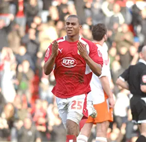 Bristol City V Blackpool Prints: Marvin Elliott's Euphoric Celebration: Bristol City's Triumph over Blackpool