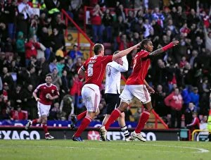 Images Dated 6th November 2010: Marvin Elliott's Goal Celebration: Bristol City vs. Preston North End, Championship Match