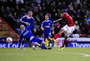 Bristol City V Middlesbrough Prints: Marvin Elliott's Shot: Championship Clash between Bristol City and Middlesbrough