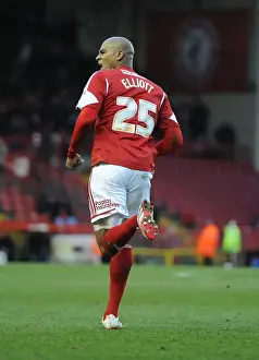 Bristol City V Carlisle United Prints: Marvin Elliott's Thrilling Goal Celebration: A Moment to Remember at Ashton Gate (01-02-2014)