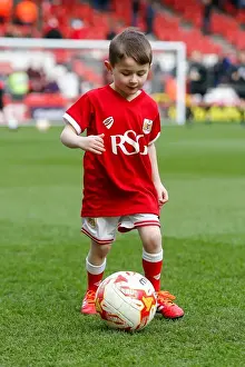 Framed Print : Mascots of Bristol City and Cardiff City Warm Up Before Championship Clash at Ashton Gate Stadium