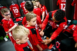 Framed Print : Mascots in the Bristol City Dressing Room before the Barnsley Match, Sky Bet Championship (2017) Framed Print : Mascots in the Bristol City Dressing Room before the Barnsley Match, Sky Bet Championship (2017)