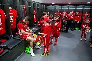 Mascots and Players Meet Up: Bristol City vs Rotherham United, Sky Bet Championship (Ashton Gate Stadium)
