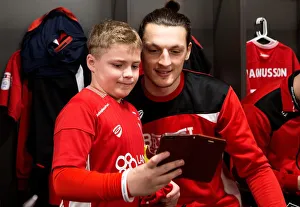 Bristol City V Norwich City Prints: Mascots and Players Unite Before Bristol City vs
