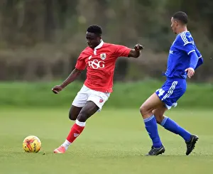 Framed Print : Matt Mattis in Action: Bristol City U21s vs Ipswich Town at Failand Training Ground, 10 / 11 / 2014