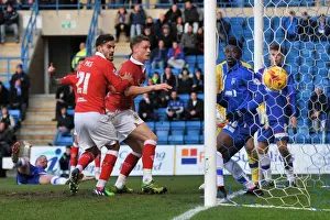 Gillingham V Bristol City Prints: Matt Smith Scores Opening Goal: Bristol City's Victory in Sky Bet League One Clash against Gillingham (2014)