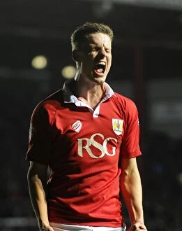 Images Dated 10th February 2015: Matt Smith's Thrilling Goal Celebration: A Moment to Remember at Ashton Gate