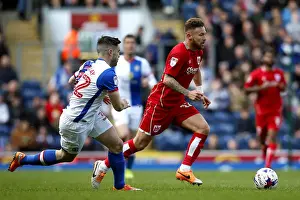 Blackburn Rovers V Bristol City Prints: Matt Taylor vs Craig Conway Clash: Blackburn Rovers vs Bristol City Championship Showdown