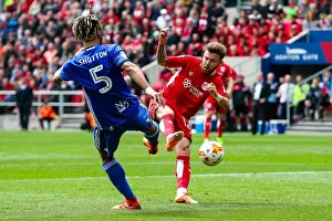 Bristol City V Birmingham City Prints: Matt Taylor's Dramatic Shot vs Ryan Shotton's Challenge
