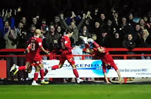 Crawley Town V Bristol City Prints: Matt Tubbs Scores the Winning Goal: Crawley Town Upsets Bristol City in FA Cup (07/01/2012)
