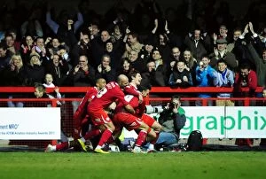 Images Dated 7th January 2012: Matt Tubbs Stuns Bristol City: Crawley Town's FA Cup Upset with Winning Goal (07/01/2012)
